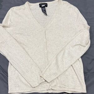 August Silk Light Cream Cardigan